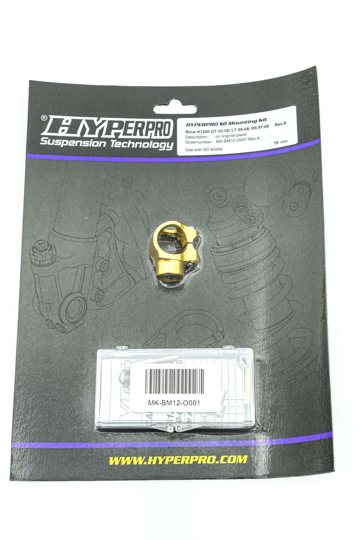Styredempere til BMW K 1200 GT ABS — Hyperpro MK-BM12-O001