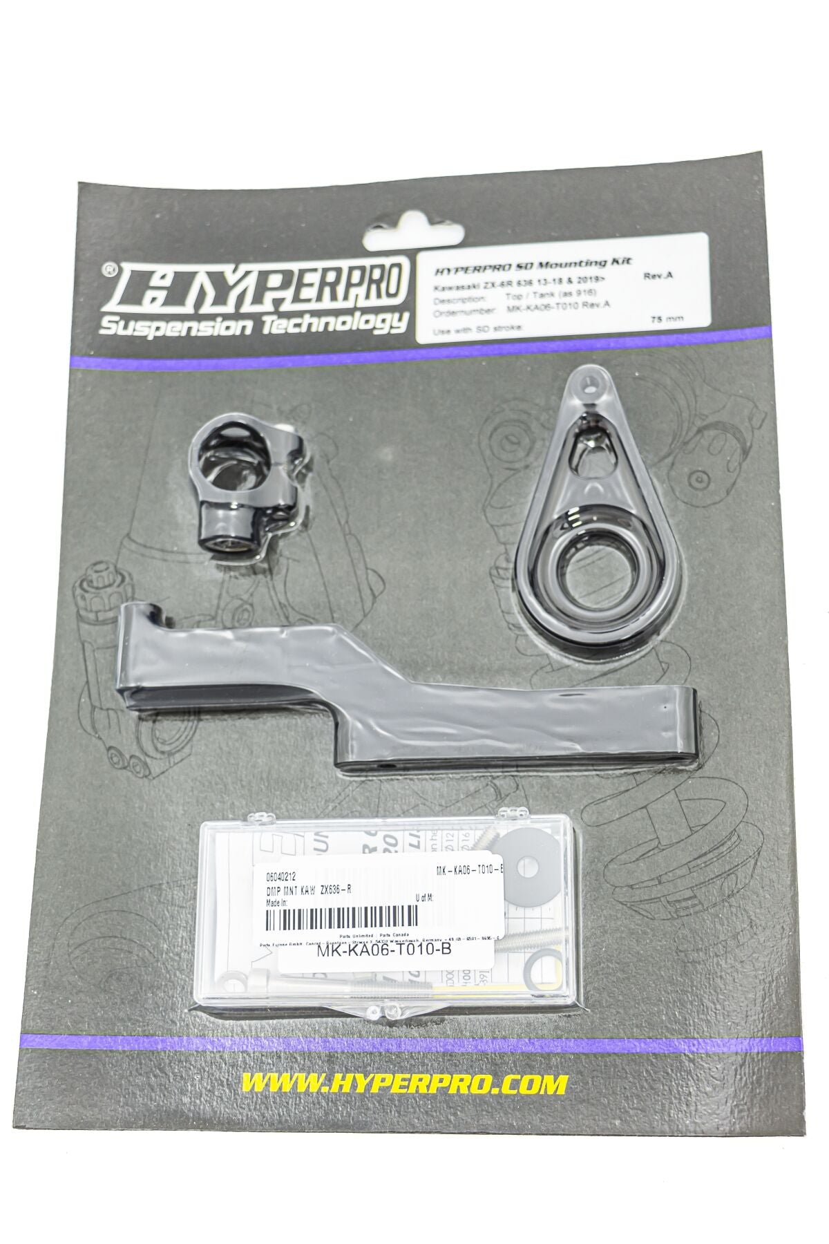 Styredempere til Kawasaki ZX-6 R 636 — Hyperpro MK-KA06-T010-B