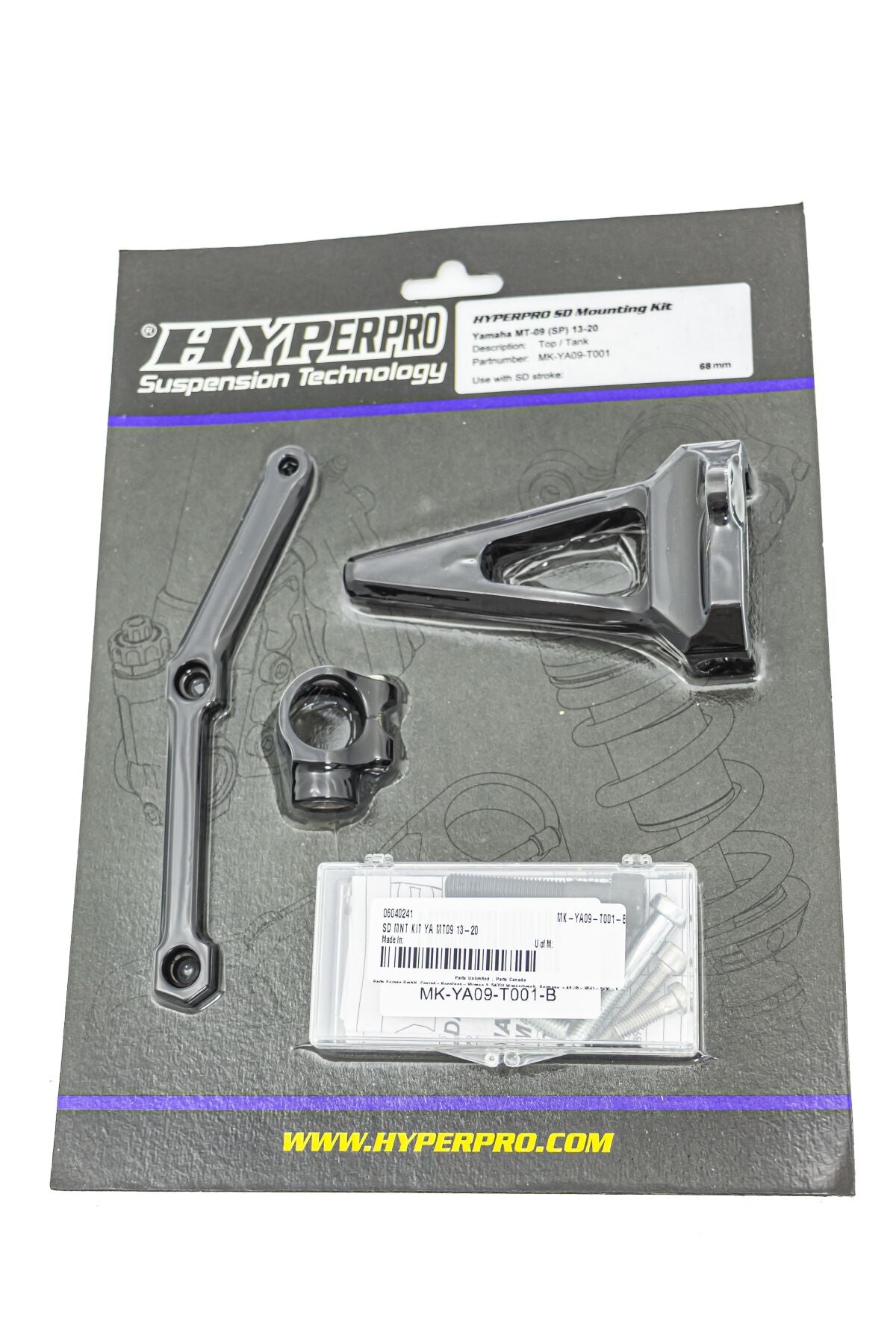 Styredempere til Yamaha MT-09 — Hyperpro MK-YA09-T001-B