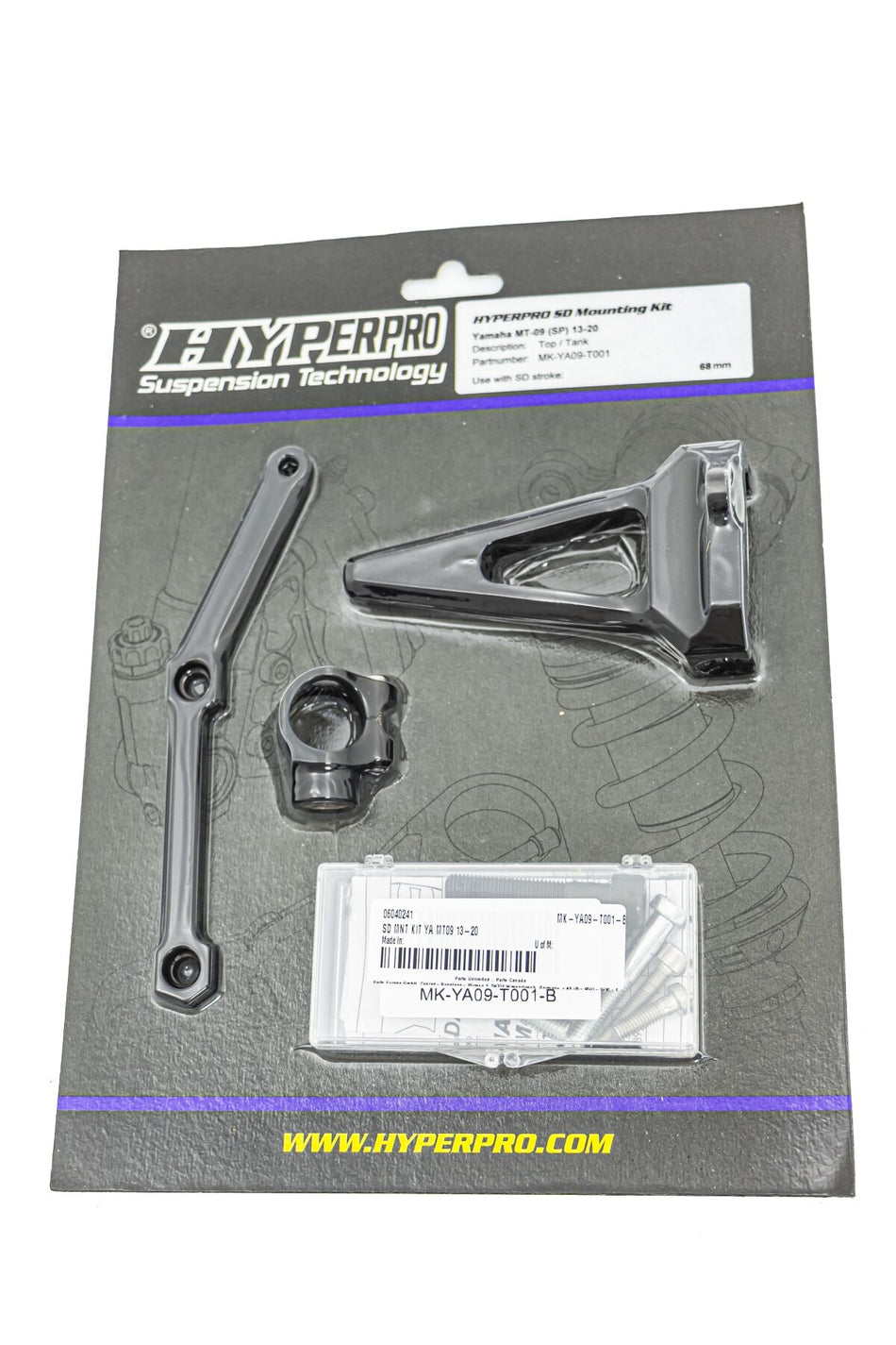 Styredempere til Yamaha MT-09 — Hyperpro MK-YA09-T001-B