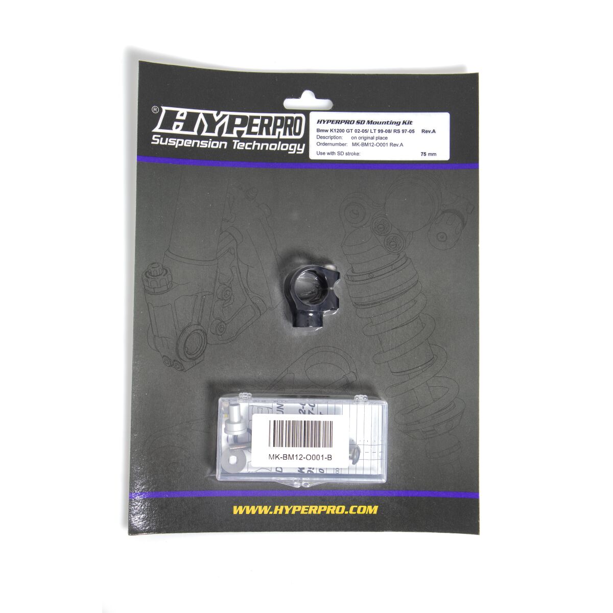 Styredempere til BMW K 1200 GT ABS — Hyperpro MK-BM12-O001-B
