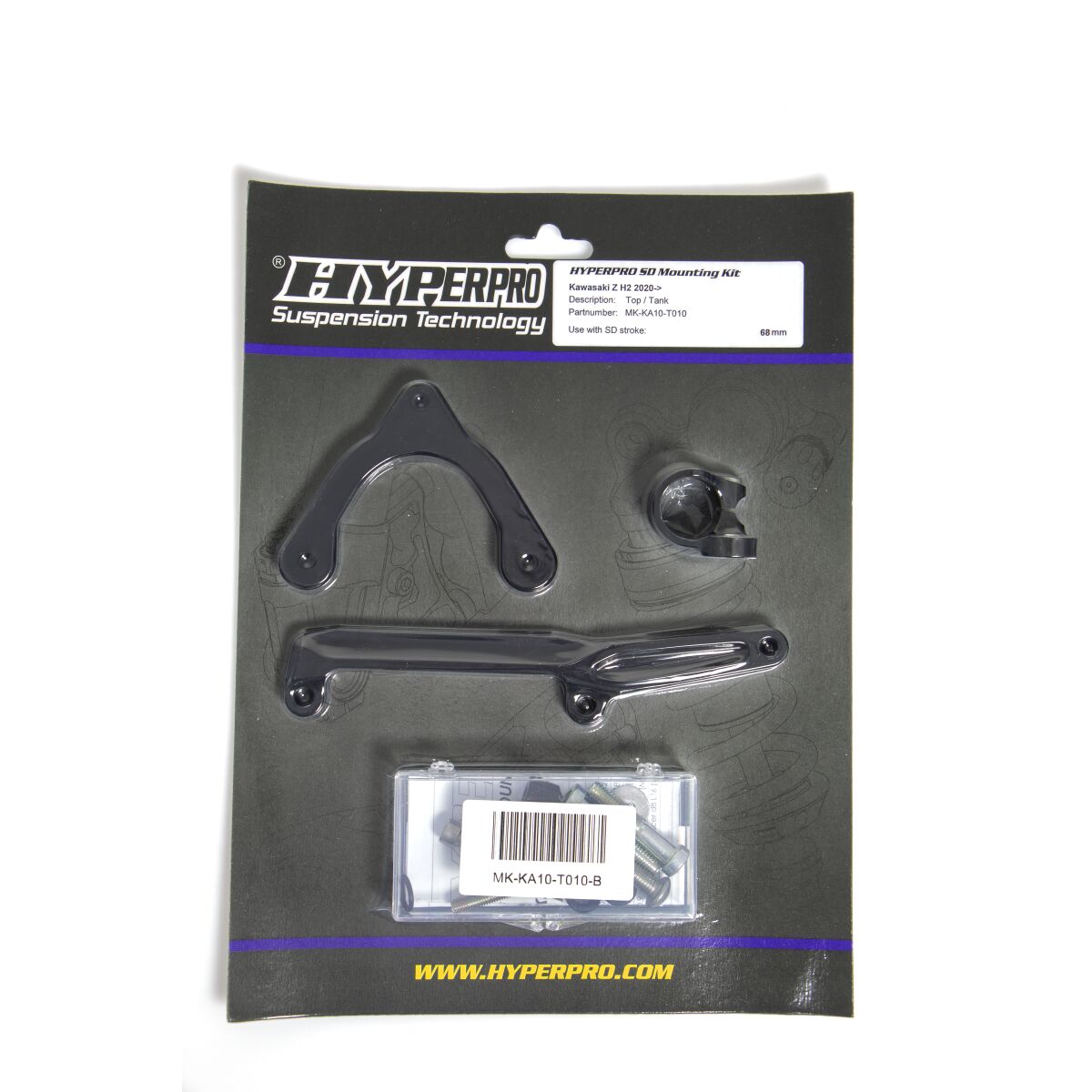 Festesett for styredemper til Kawasaki Z H2 1000 ABS — Hyperpro MK-KA10-T010-B