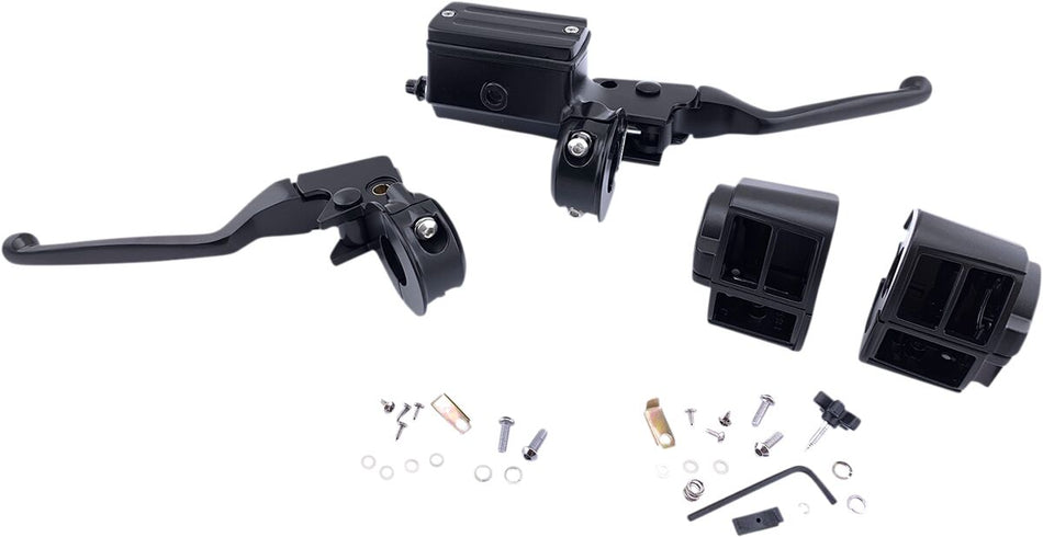 Bremse- og clutchhendler sett til Harley-Davidson — Drag Specialties 07-0542MBNU