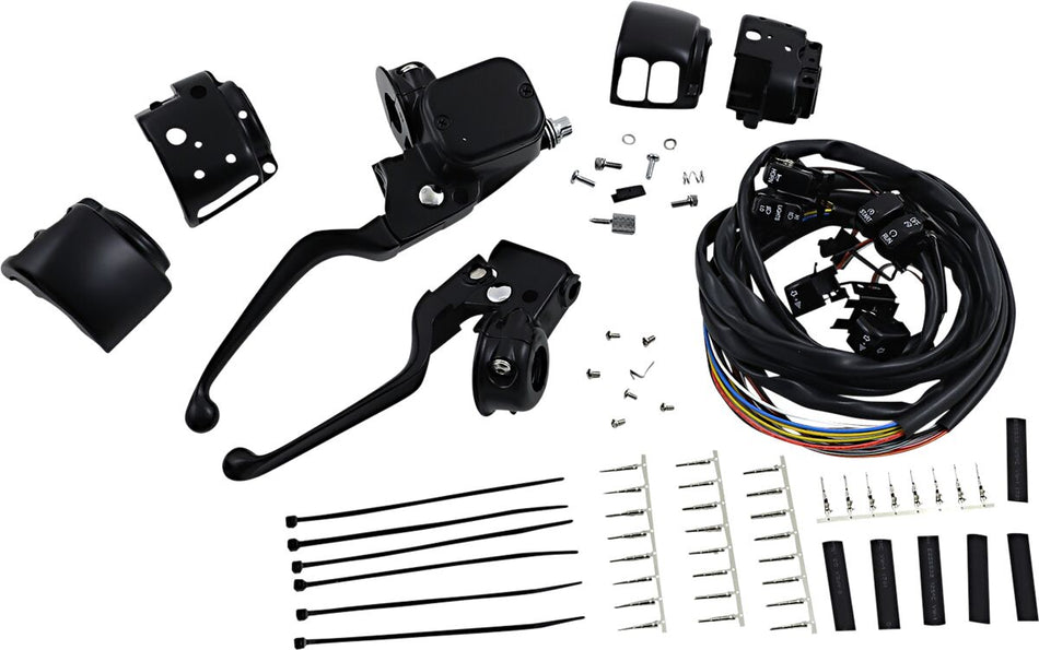 Bremse- og clutchhendler sett til Harley-Davidson — Drag Specialties H07-0748AKMB