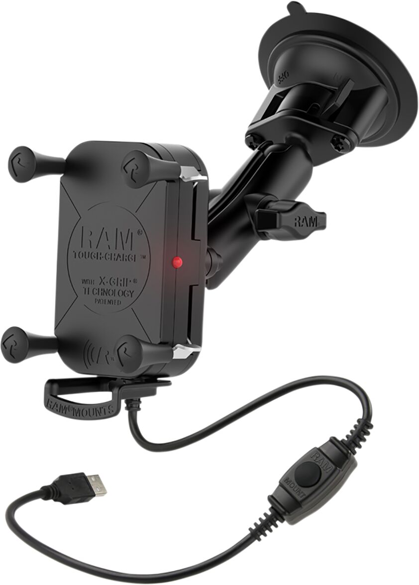 Styretilbehør, Tough-Charge Waterproof Wireless Charging Suction Cup Mount — Ram Mounts RAM-B-166-UN12W