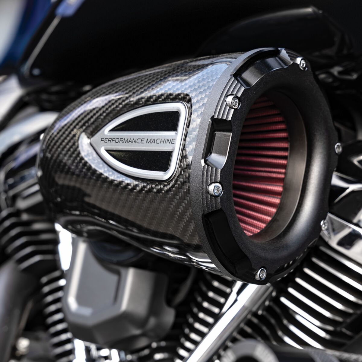 Luftfilterhus og deler til Harley-Davidson — Performance Machine (Pm) 0206-2162-SMB