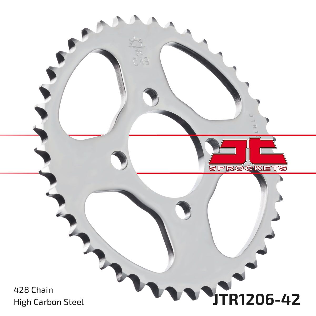 Bakdrev stål 428, 42T til Honda CBR 125 R — JT Sprockets JTR1206.42