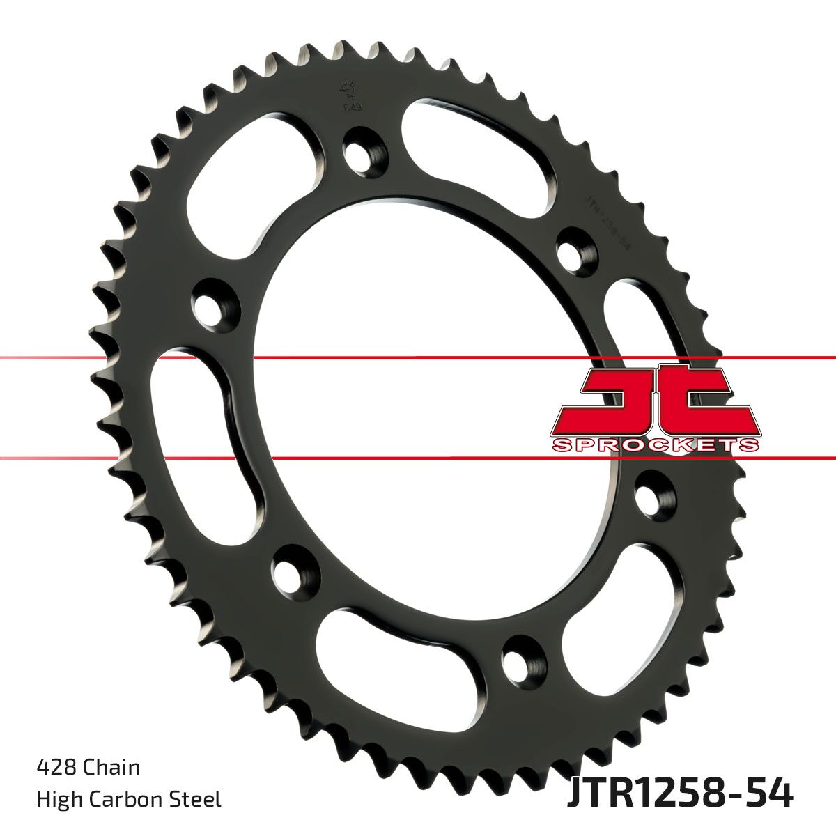 Bakdrev stål 428, 54T til Honda XR 125 L — JT Sprockets JTR1258.54