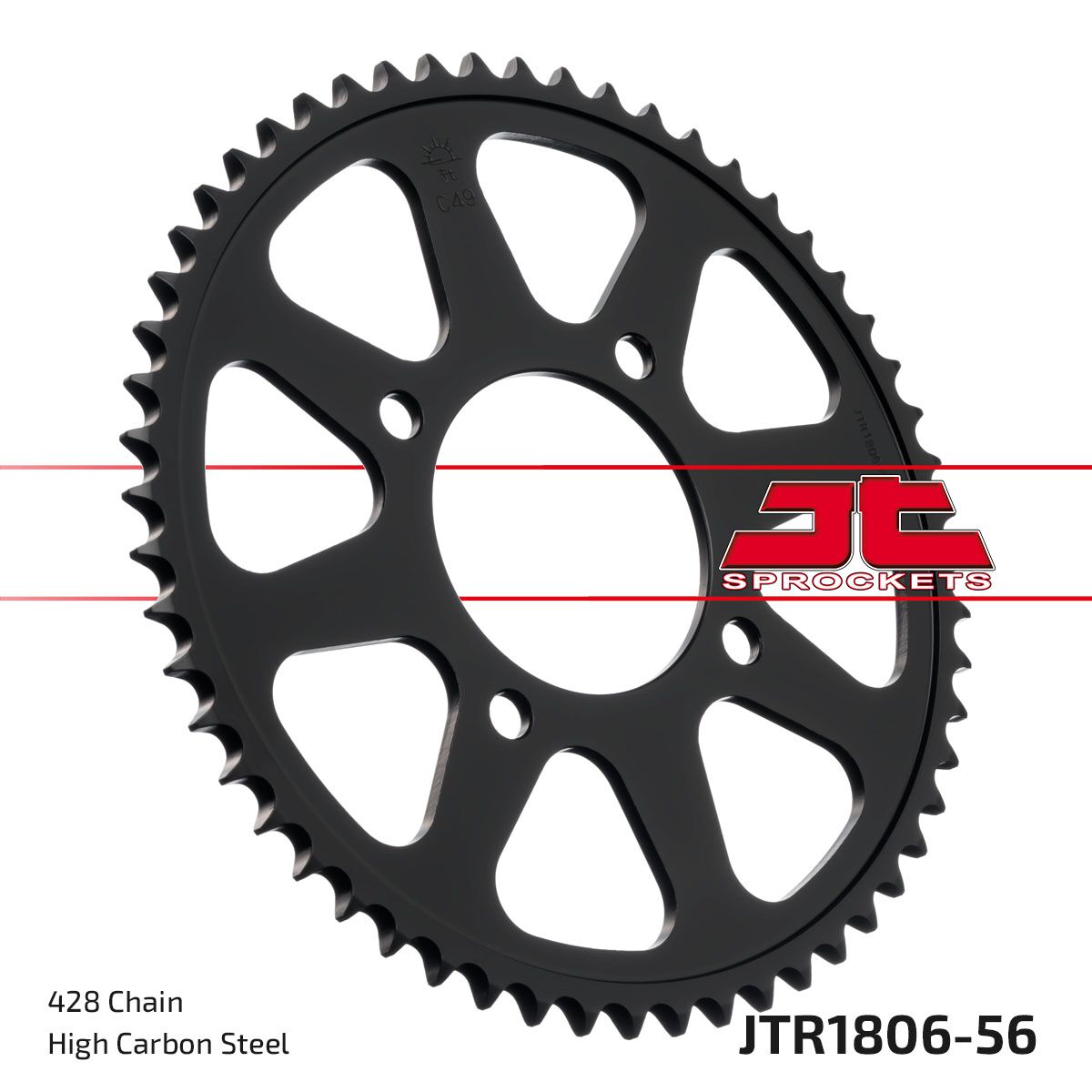 Bakdrev stål 428, 56T til Suzuki RG 125 F — JT Sprockets JTR1806.56