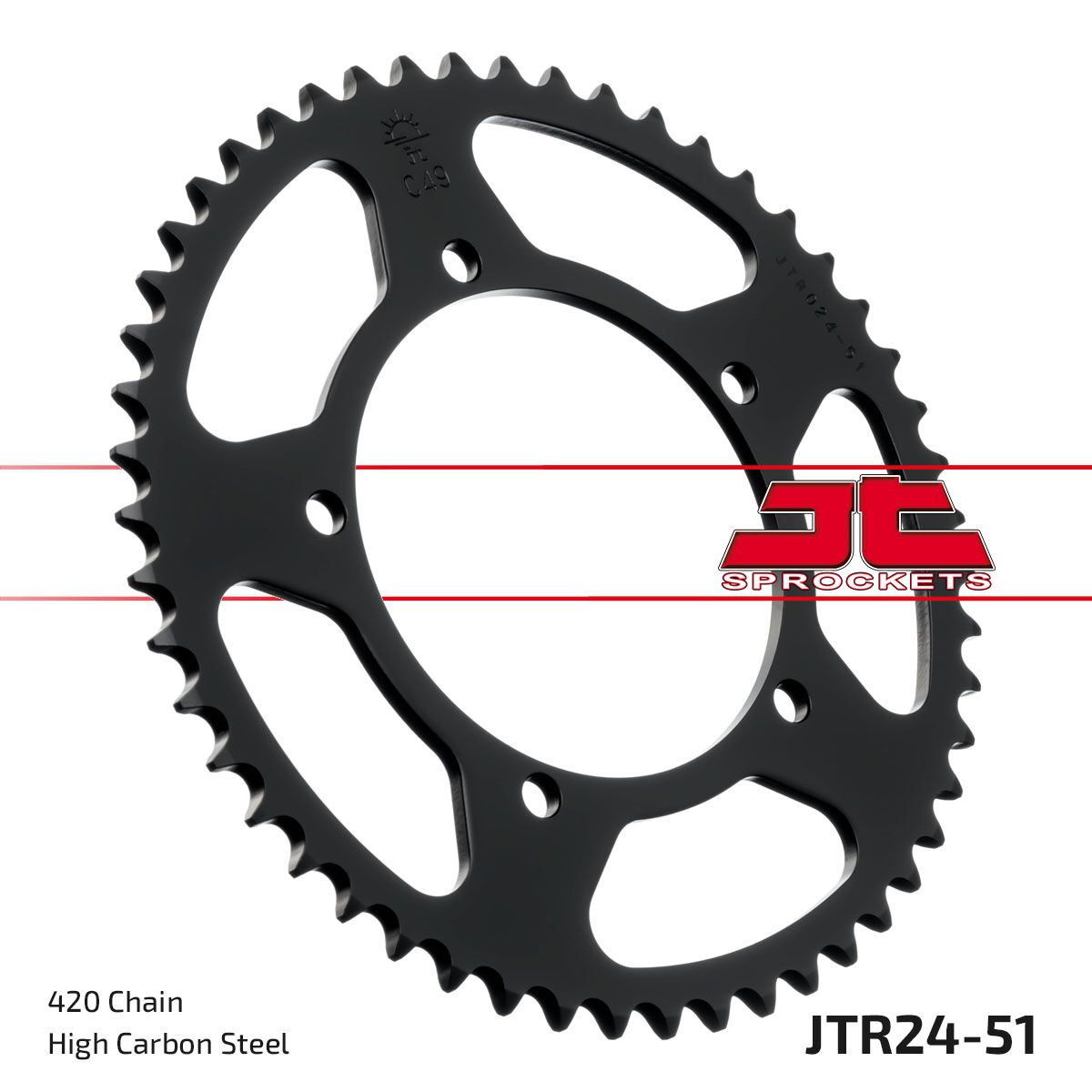 Bakdrev stål 420, 51T — JT Sprockets JTR24.51