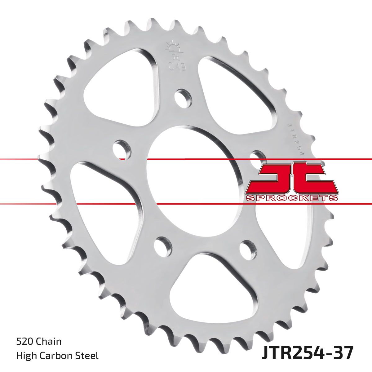 Bakdrev stål 520, 37T til Honda CBF 250 — JT Sprockets JTR254.37