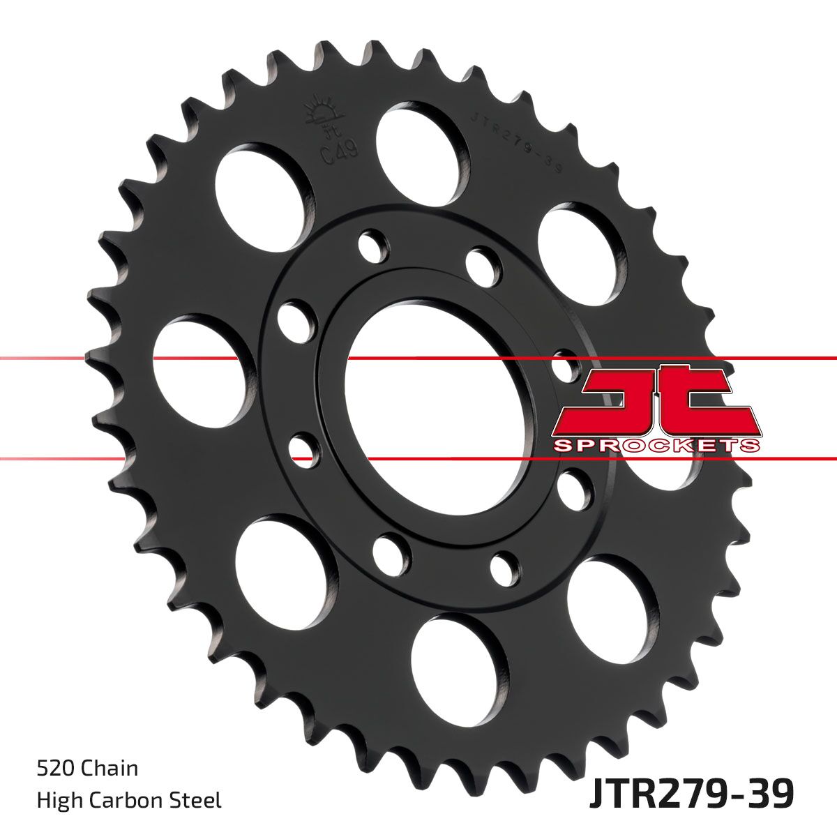 Bakdrev stål 520, 39T til Honda — JT Sprockets JTR279.39