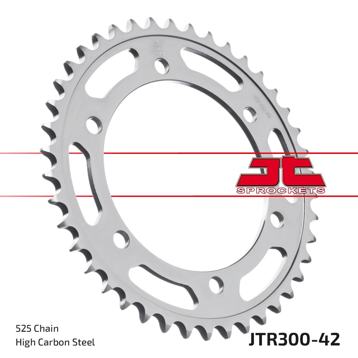 Bakdrev stål 525, 42T — JT Sprockets JTR300.42