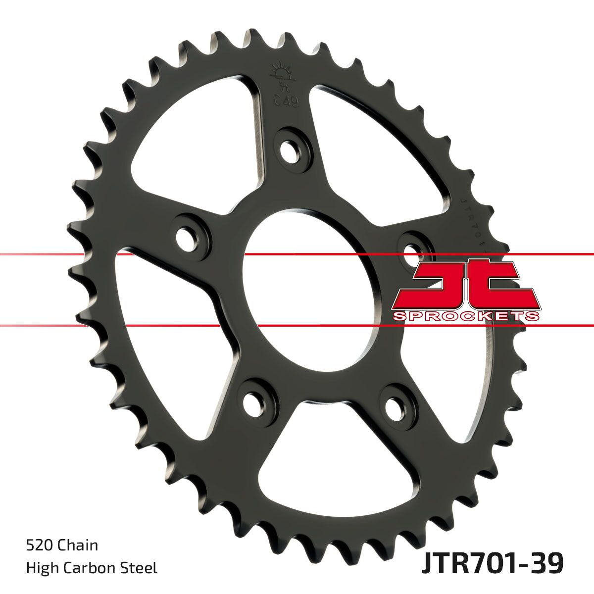 Bakdrev stål 520, 39T — JT Sprockets JTR701.39