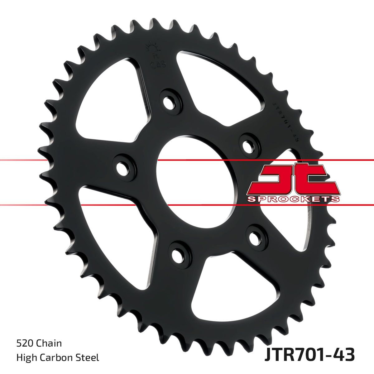 Bakdrev stål 520, 43T — JT Sprockets JTR701.43