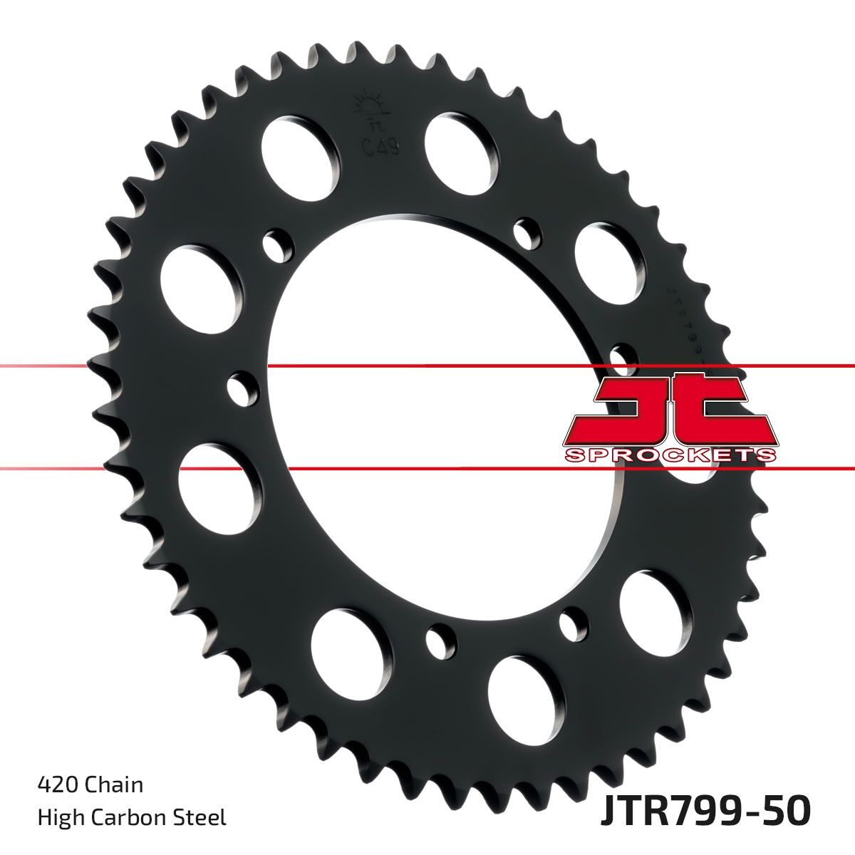 Bakdrev stål 420, 50T til Suzuki RMX 50 — JT Sprockets JTR799.50