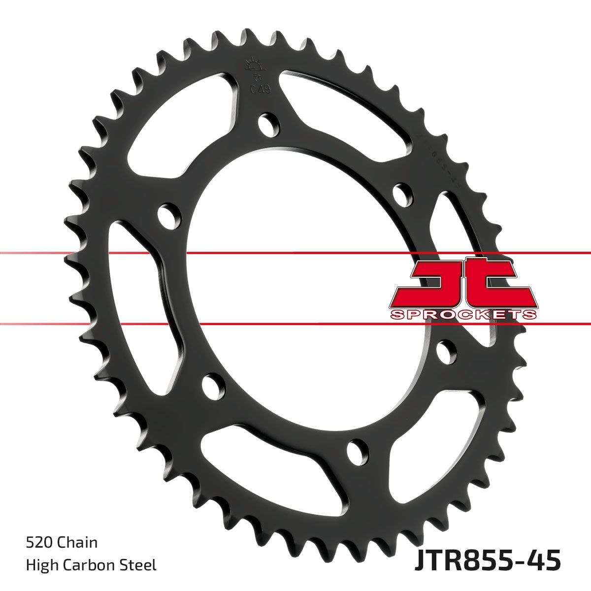 Bakdrev stål 520, 45T til Yamaha — JT Sprockets JTR855.45