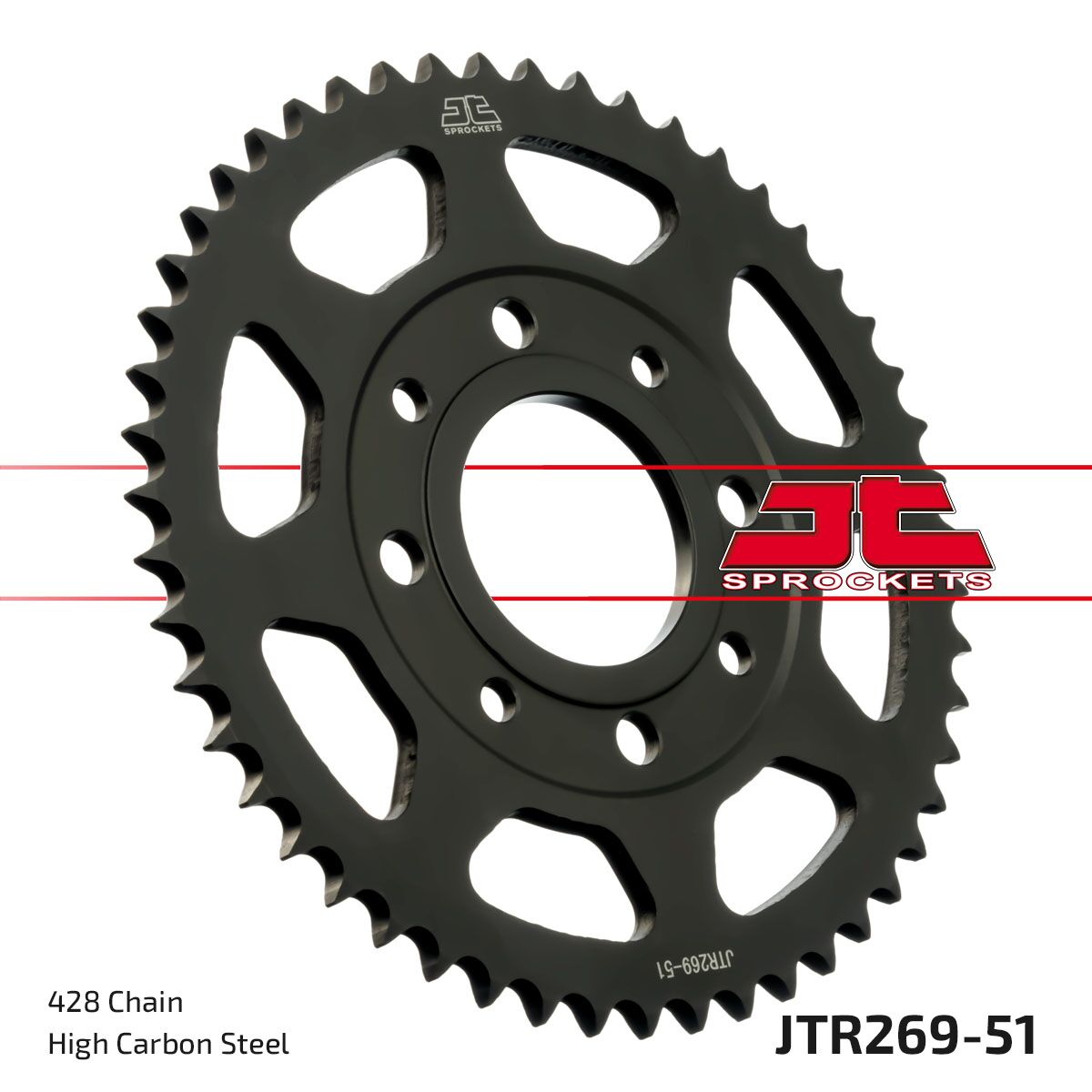 Bakdrev stål 428, 51T — JT Sprockets JTR269.51