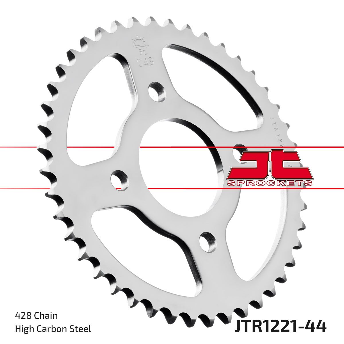 Bakdrev stål 428, 44T til Honda — JT Sprockets JTR1221.44