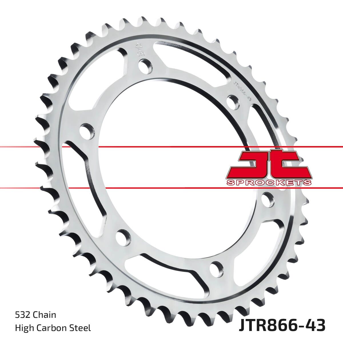 Bakdrev stål 532, 43T til Yamaha — JT Sprockets JTR866.43