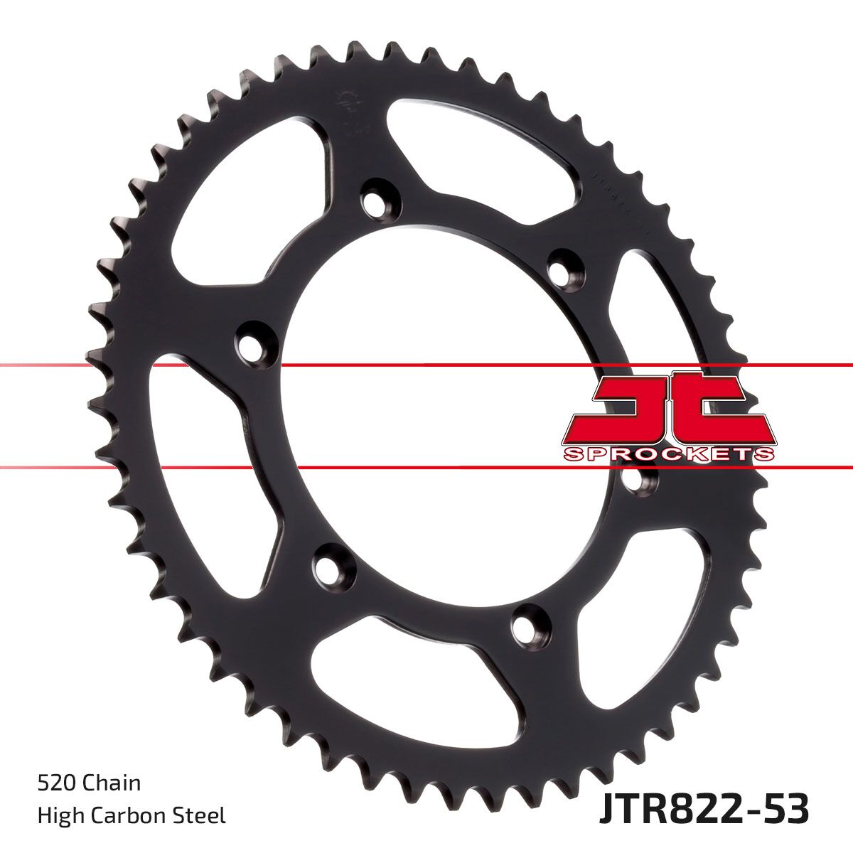 Bakdrev stål 520, 53T — JT Sprockets JTR822.53