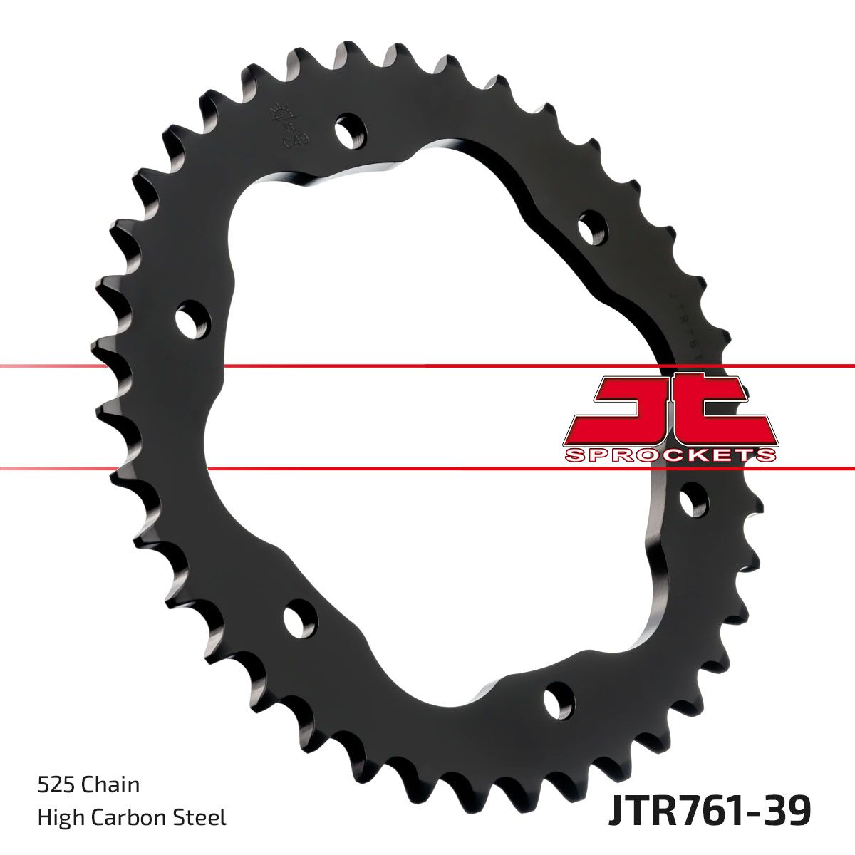 Bakdrev stål 525, 39T til Ducati — JT Sprockets JTR761.39