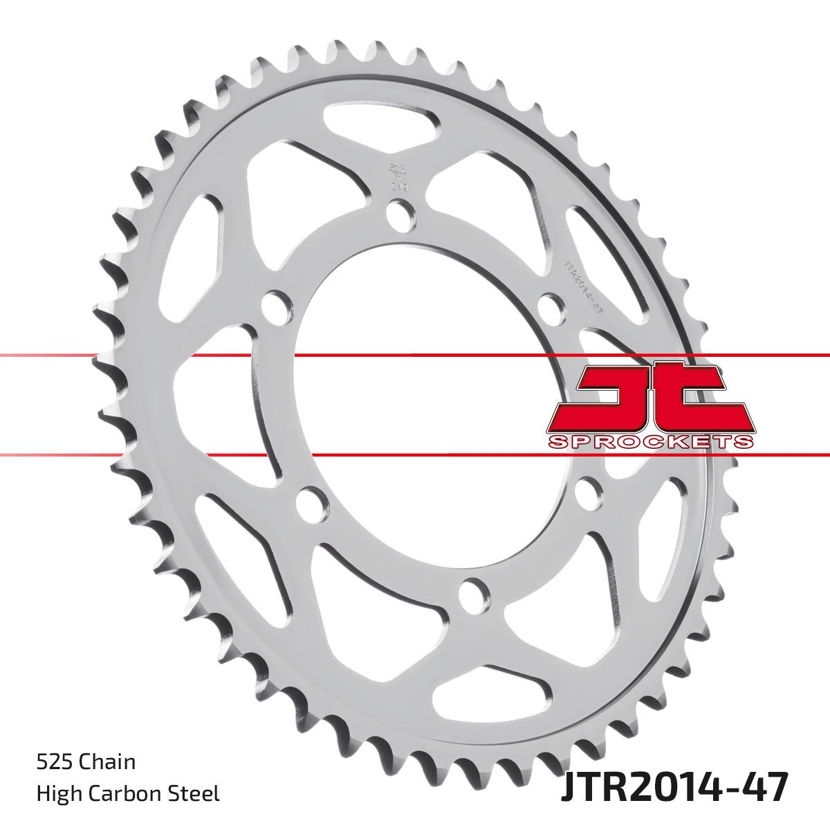 Bakdrev stål 525, 47T til Triumph — JT Sprockets JTR2014.47ZBK