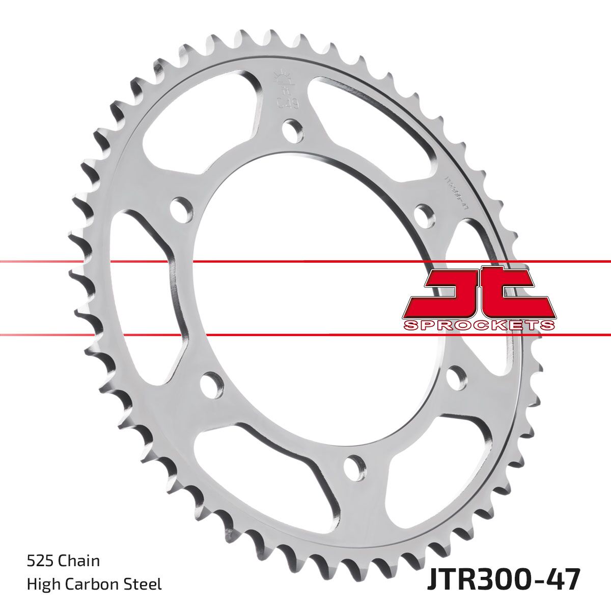 Bakdrev stål 525, 47T — JT Sprockets JTR300.47ZBK
