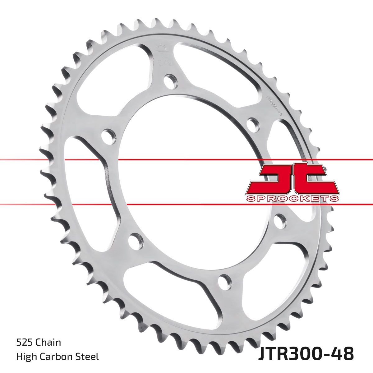 Bakdrev stål 525, 48T — JT Sprockets JTR300.48ZBK