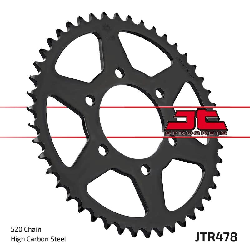 Bakdrev stål 520, 43T — JT Sprockets JTR478.43ZBK