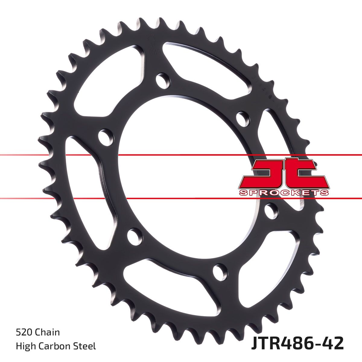 Bakdrev stål 520, 42T — JT Sprockets JTR486.42ZBK
