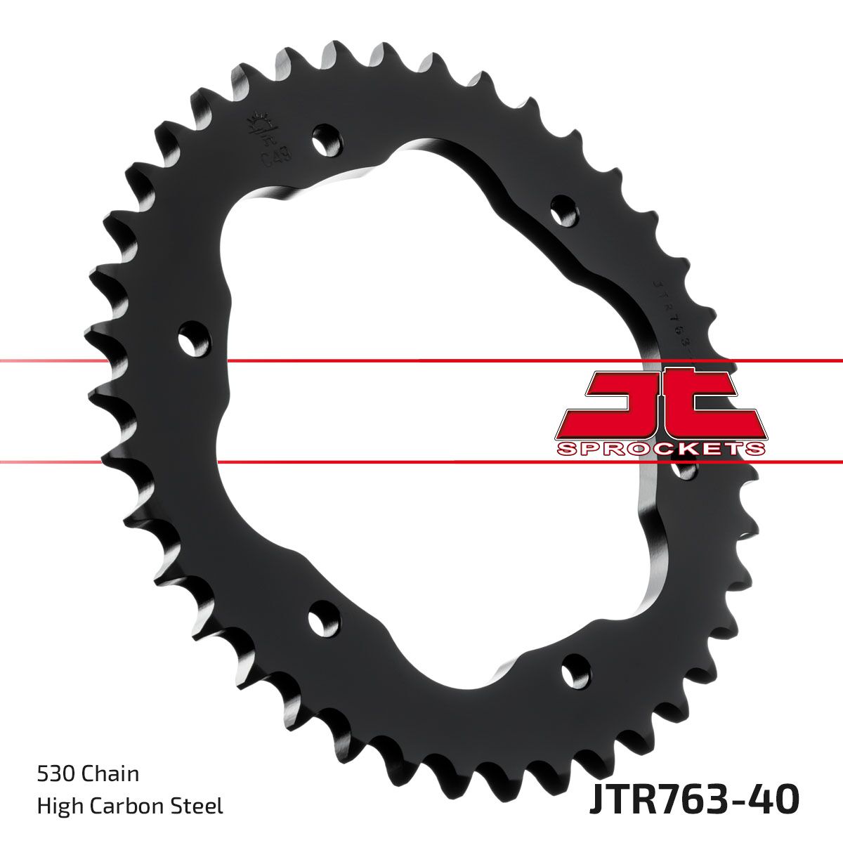 Bakdrev stål 530, 40T til Ducati — JT Sprockets JTR763.40ZBK