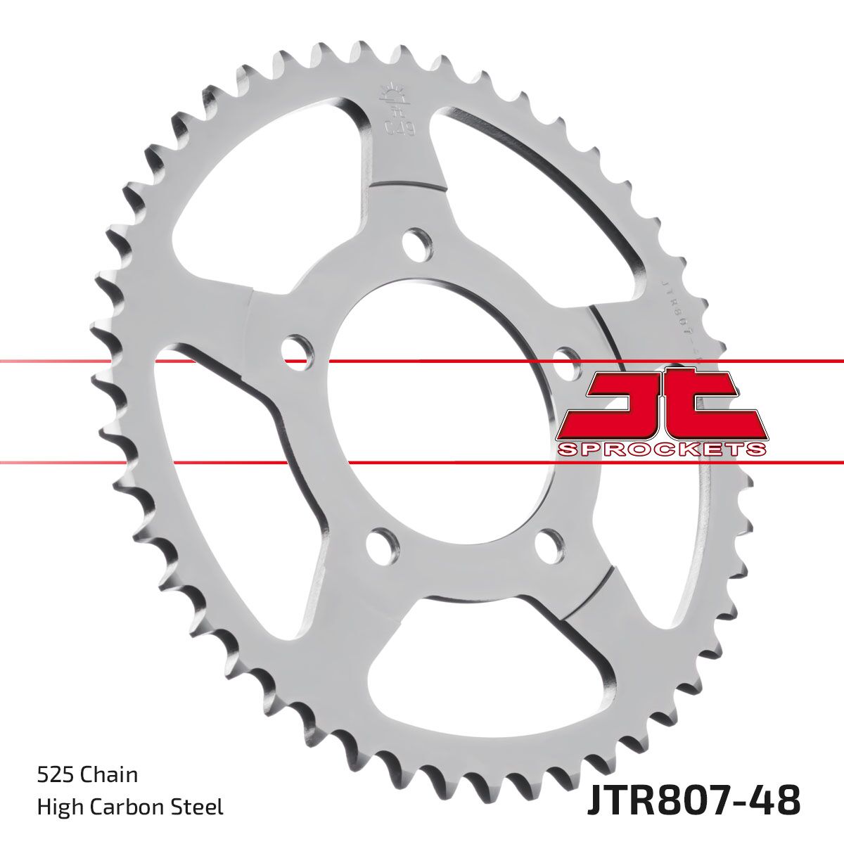 Bakdrev stål 525, 48T til Suzuki — JT Sprockets JTR807.48ZBK