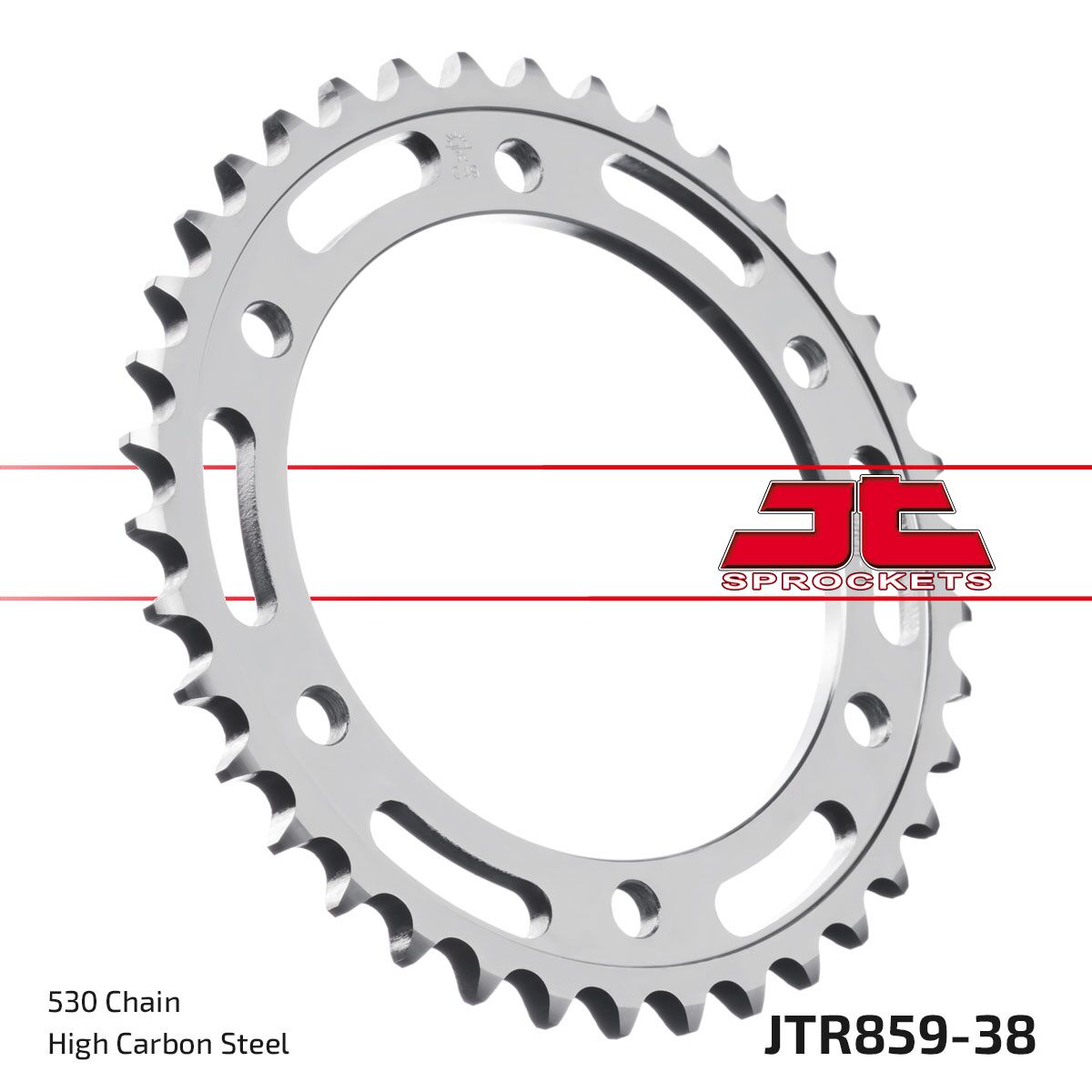 Bakdrev stål 530, 38T til Yamaha — JT Sprockets JTR859.38ZBK