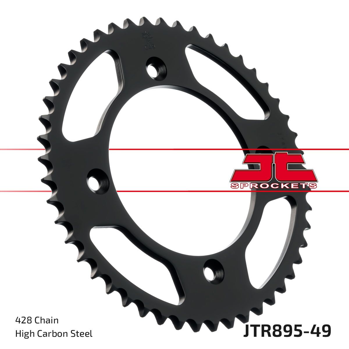 Bakdrev stål 428, 49T — JT Sprockets JTR895.49ZBK