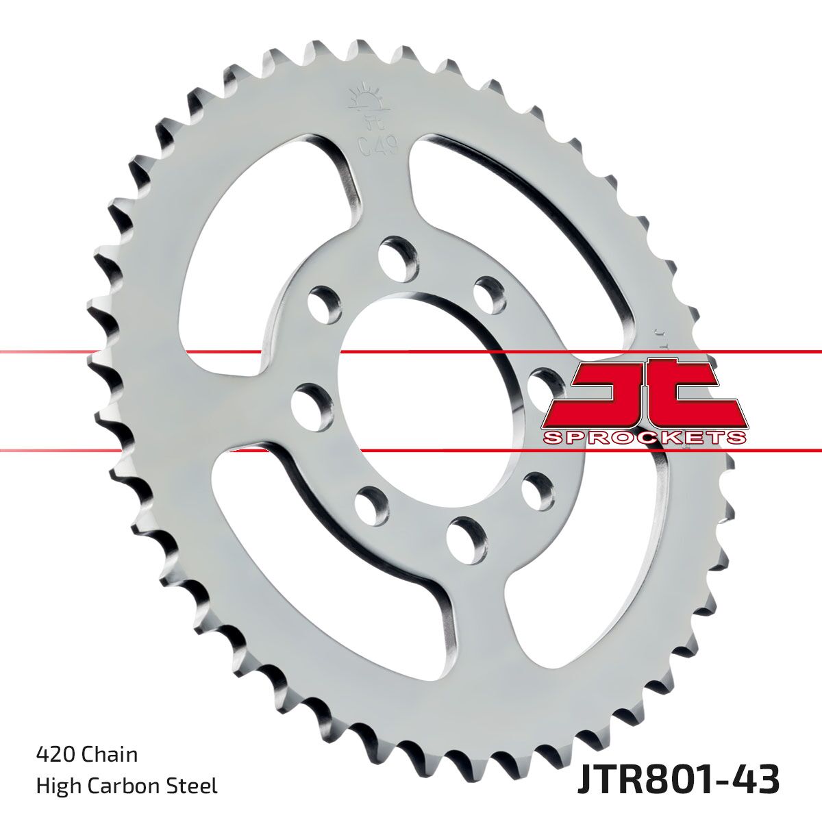 Bakdrev stål 420, 43T — JT Sprockets JTR801.43