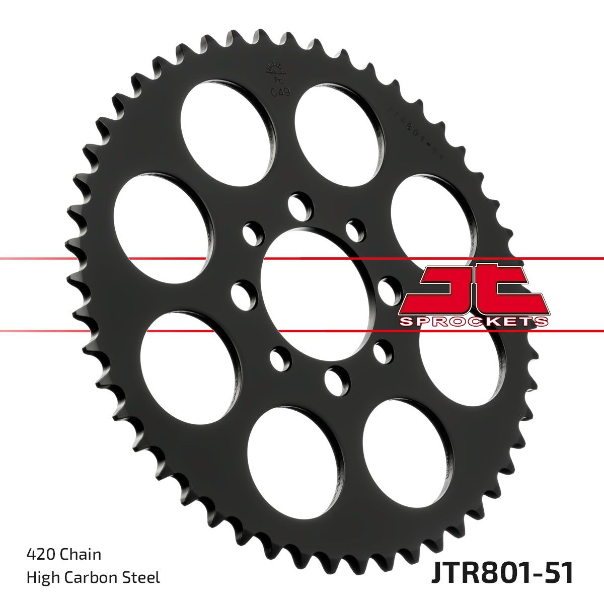 Bakdrev stål 420, 51T — JT Sprockets JTR801.51