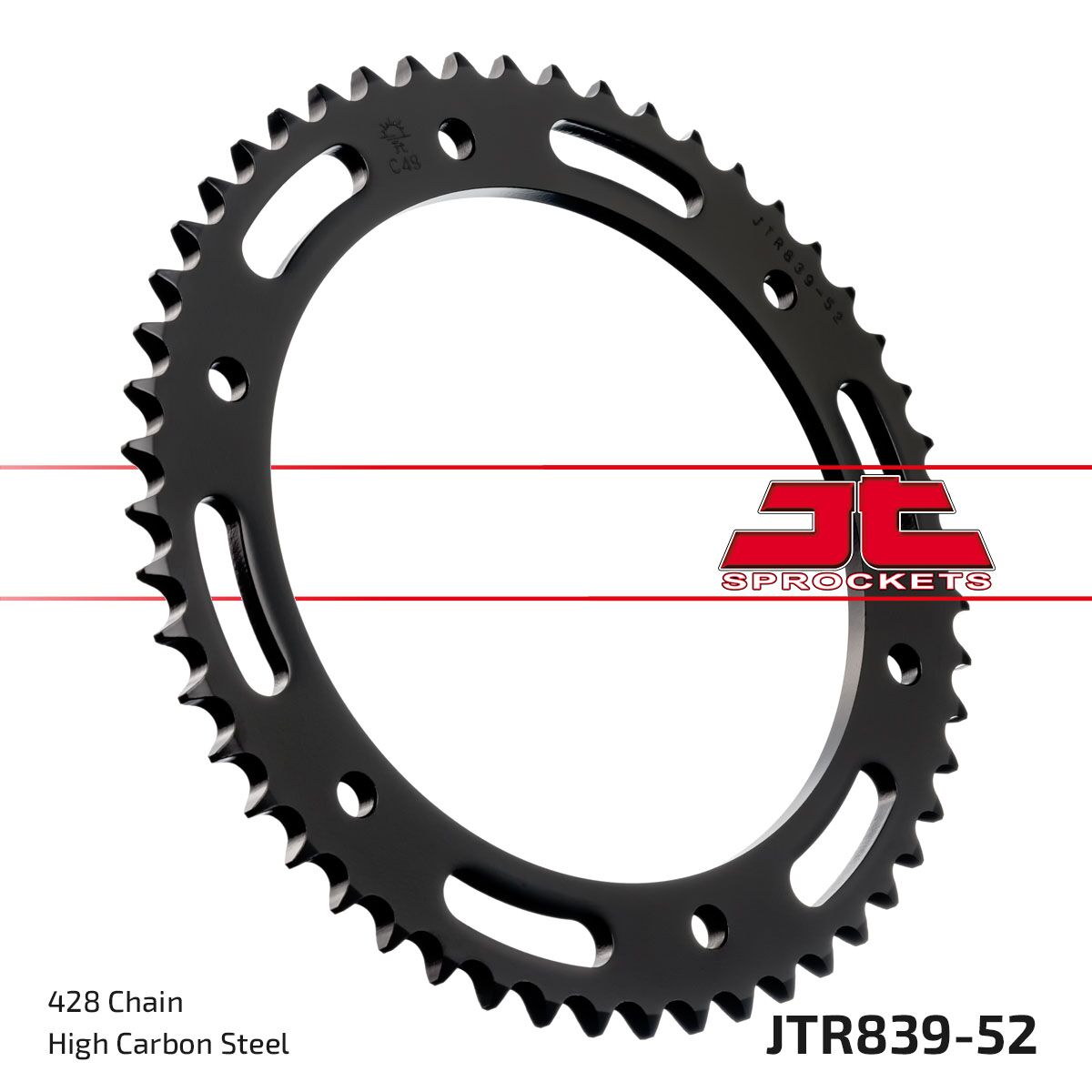 Bakdrev stål 428, 52T til Yamaha — JT Sprockets JTR839.52