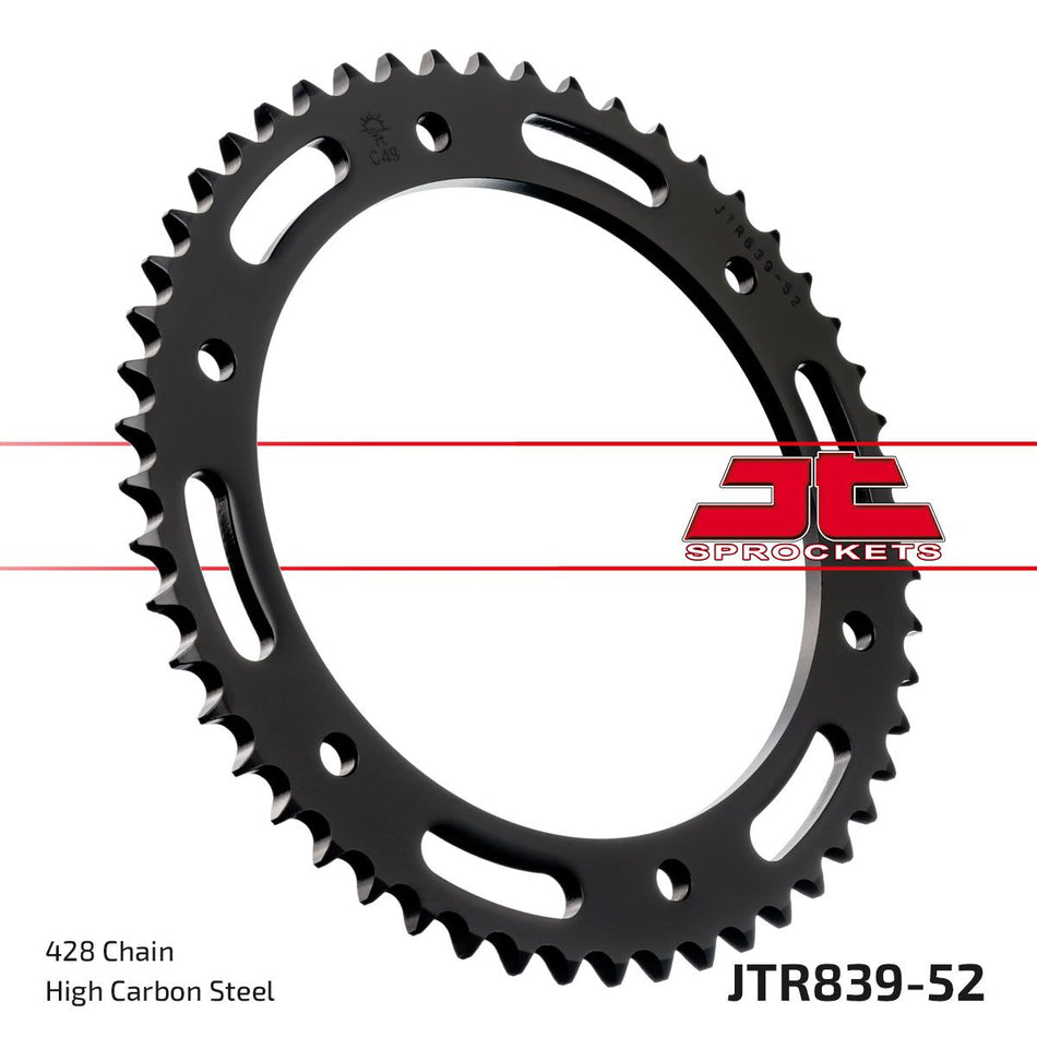 Bakdrev stål 428, 52T til Yamaha — JT Sprockets JTR839.52
