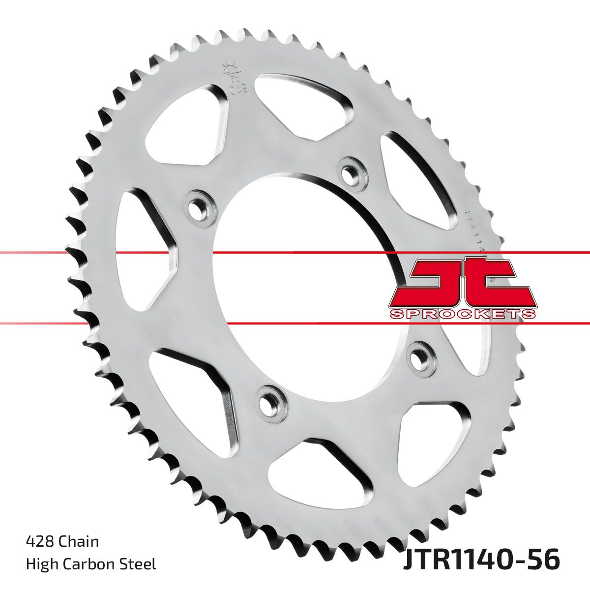 Bakdrev stål 428, 56T til Beta — JT Sprockets JTR1140.56