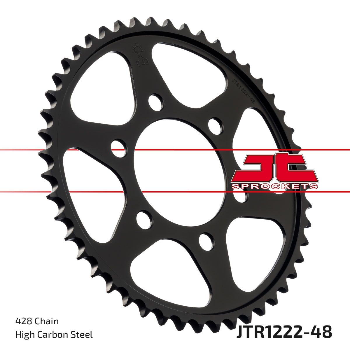 Bakdrev stål 428, 48T til Honda CB 125 F CBS — JT Sprockets JTR1222.48