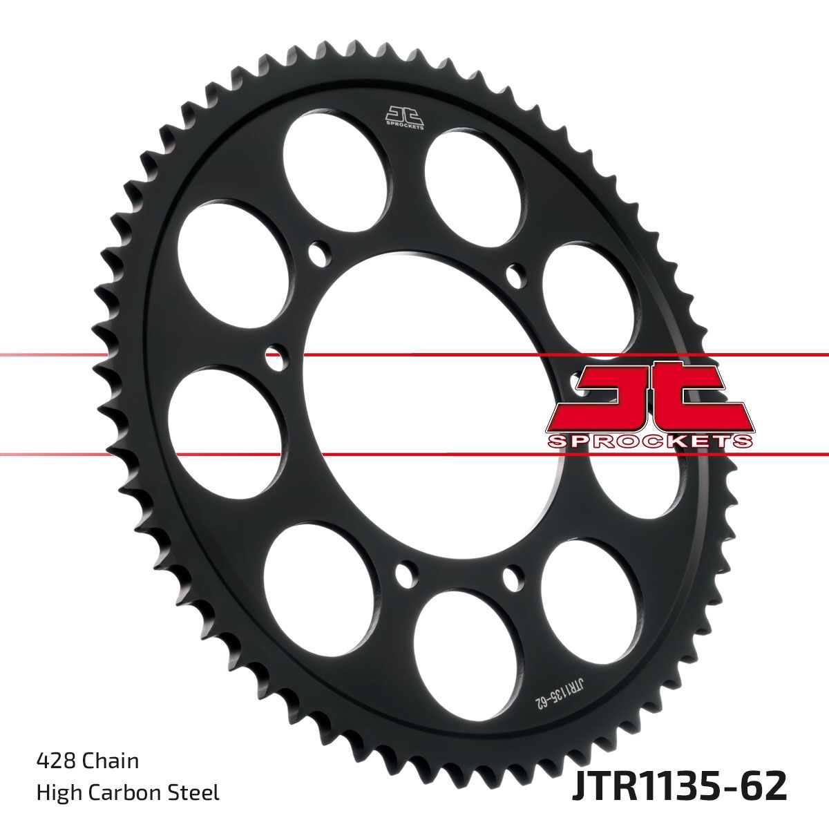 Bakdrev stål 428, 62T til Aprilia RX 125 ABS — JT Sprockets JTR1135.62