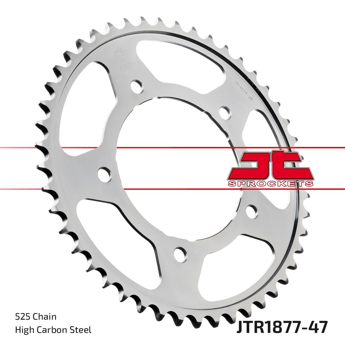 Bakdrev stål 525, 47T til Yamaha — JT Sprockets JTR1877.47