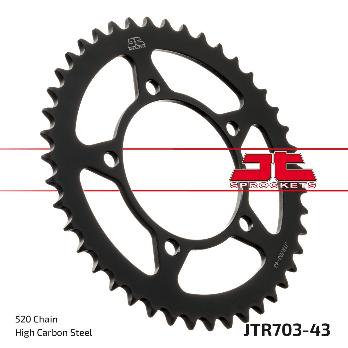 Bakdrev stål 520, 43T til Aprilia — JT Sprockets JTR703.43