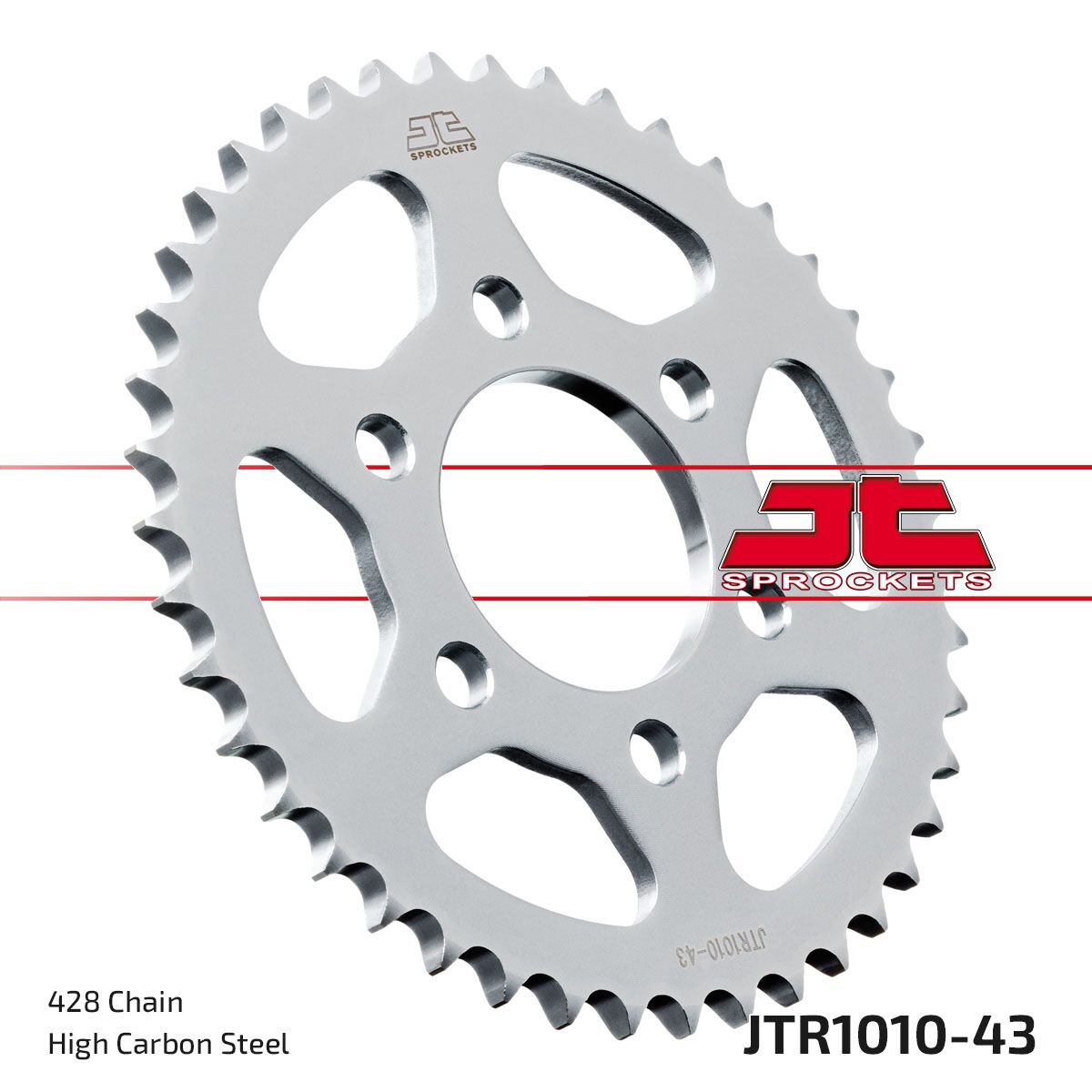 Bakdrev stål 428, 43T til Benelli BN 125 CBS — JT Sprockets JTR1010.43