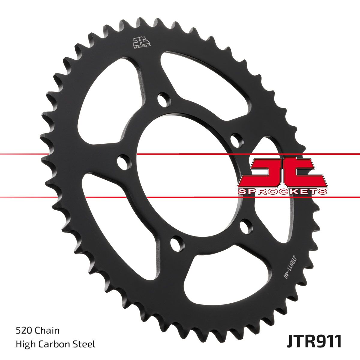 Bakdrev stål 520, 46T til Zontes 125 G1 ABS — JT Sprockets JTR911.46