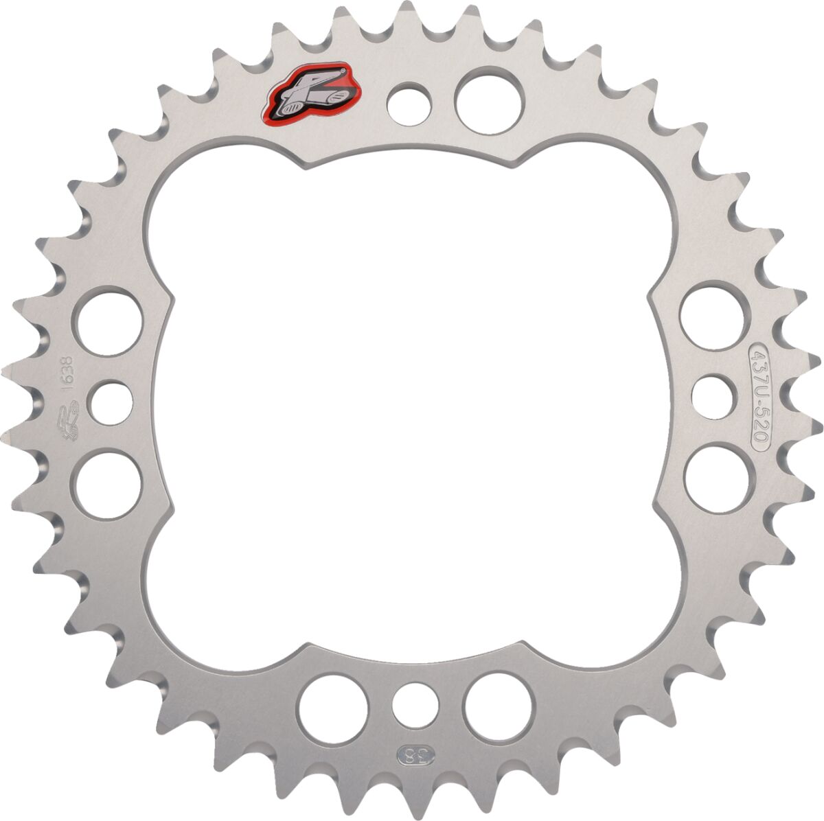 Bakdrev aluminium 520, 38T til Yamaha — Renthal 437U-520-38GBSI