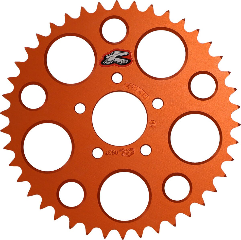 Bakdrev aluminium 415, 42T til KTM SX 50 — Renthal 480--415-42P-OR