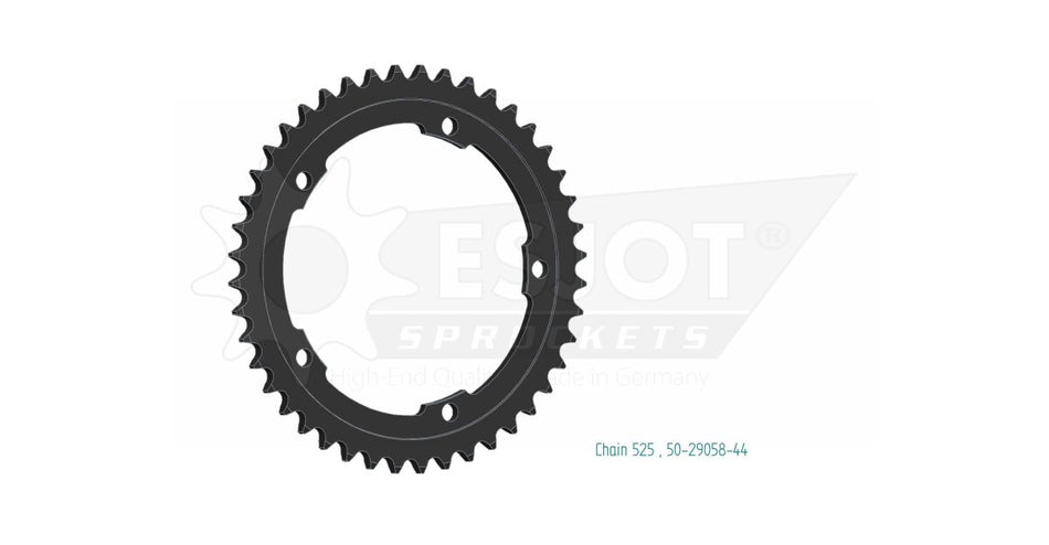Bakdrev stål 525, 44T til Kawasaki H2 1000 ABS — Esjot 50-29058-44