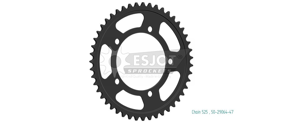 Bakdrev stål 525, 47T til BMW M 1000 R ABS — Esjot 50-29064-47